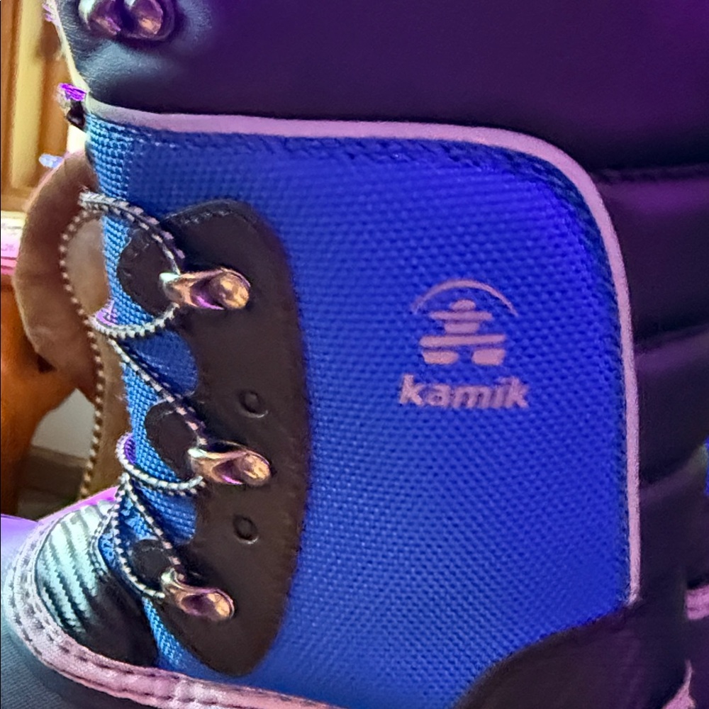 Kamik Black and Blue Snow Boots